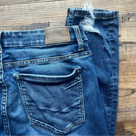BKE Womens Payton Universal Fit Mid-Rise Ankle Skinny Jeans Distressed Sz  29x27 - Picture 9 of 9